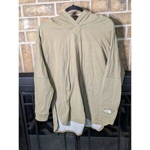 The North Face Woman's Large Olive Green Pullover Hoodie Drop Shoulder Gorpcore